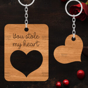 Intra απο ξύλο plywood 3mm-4mm πάχος – Κοπή λέιζερ με μπρελόκ Αγίου Βαλεντίνου Δίασταση  5x5 cm INTRAFABR-114247423