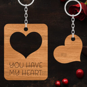 Intra απο ξύλο plywood 3mm-4mm πάχος – Κοπή λέιζερ με μπρελόκ Αγίου Βαλεντίνου Δίασταση  5x5 cm INTRAFABR-114247430