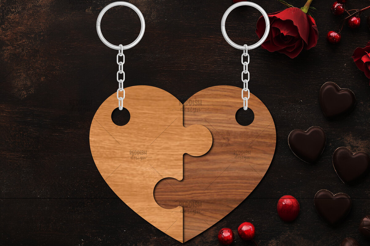 Intra απο ξύλο plywood 3mm-4mm πάχος – Κοπή λέιζερ με μπρελόκ Αγίου Βαλεντίνου Δίασταση  5x5 cm INTRAFABR-114247455