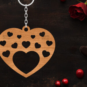 Intra απο ξύλο plywood 3mm-4mm πάχος – Κοπή λέιζερ με μπρελόκ Αγίου Βαλεντίνου Δίασταση  5x5 cm INTRAFABR-114247567