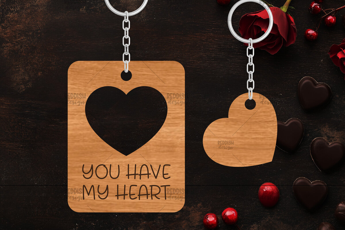 Intra απο ξύλο plywood 3mm-4mm πάχος – Κοπή λέιζερ με μπρελόκ Αγίου Βαλεντίνου Δίασταση  5x5 cm INTRAFABR-114247311