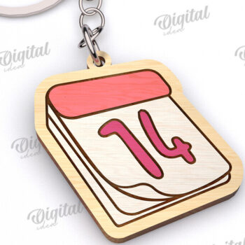 Intra απο ξύλο plywood 3mm-4mm πάχος – Μπρελόκ Valentine Δέσμη κοπής με λέιζερ Δίασταση  5x5 cm INTRAFABR-111986655 - Image 8