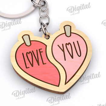 Intra απο ξύλο plywood 3mm-4mm πάχος – Μπρελόκ Valentine Δέσμη κοπής με λέιζερ Δίασταση  5x5 cm INTRAFABR-111986655 - Image 11