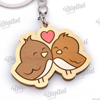 Intra απο ξύλο plywood 3mm-4mm πάχος – Μπρελόκ Valentine Δέσμη κοπής με λέιζερ Δίασταση  5x5 cm INTRAFABR-111986655 - Image 12