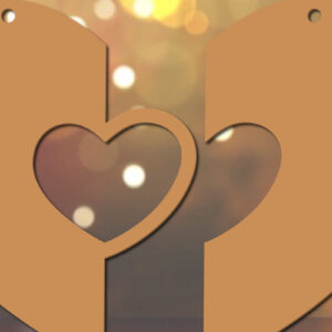 Intra απο ξύλο plywood 3mm-4mm πάχος – Μπρελόκ Valentine Μπρελόκ με Δίασταση  5x5 cm INTRAFABR-21353234