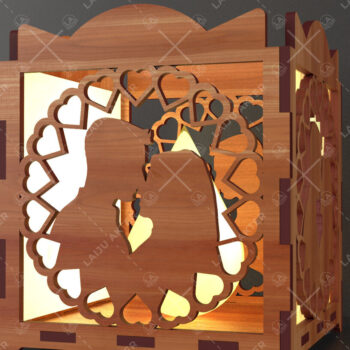 Intra απο ξύλο plywood 3mm-4mm πάχος – Πακέτο κοπής Laser Laser Valentine Δίασταση 20x20 cm INTRAFABR-88639048 - Image 3