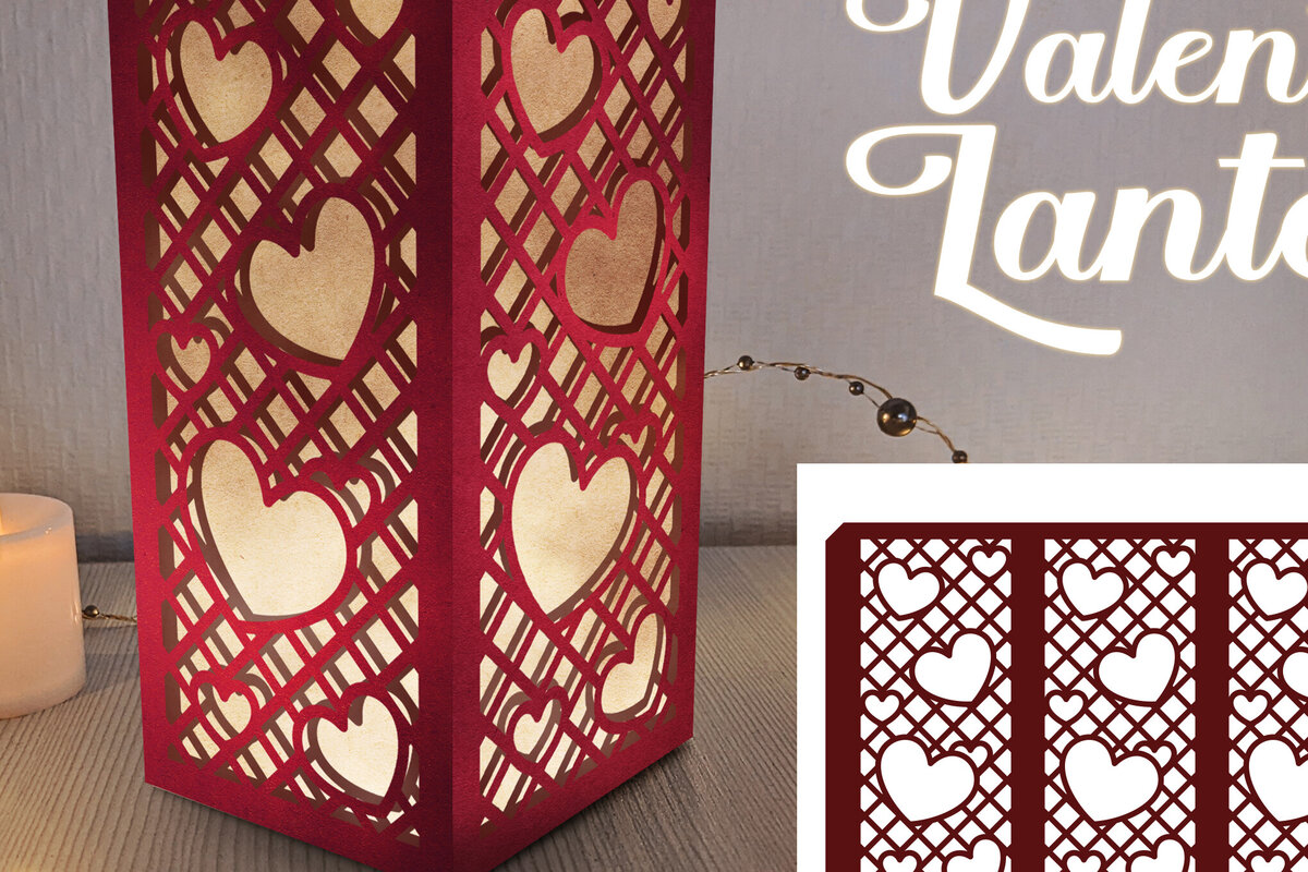 Intra απο ξύλο plywood 3mm-4mm πάχος – Κόψιμο χαρτιού φαναριού Αγίου Βαλεντίνου. 3D Φανάρι Δίασταση  20x20 cm INTRAFABR-88752362