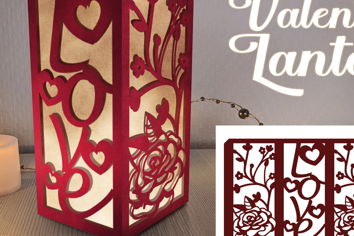 Intra απο ξύλο plywood 3mm-4mm πάχος – Κόψιμο χαρτιού φαναριού Αγίου Βαλεντίνου. 3D Φανάρι Δίασταση  20x20 cm INTRAFABR-88752436