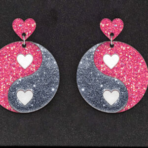 Intra απο ξύλο plywood 3mm-4mm πάχος – Κοπή με λέιζερ Αγίου Βαλεντίνου. Σκουλαρίκια καρδιά. Δίασταση  5x5 cm INTRAFABR-111435465