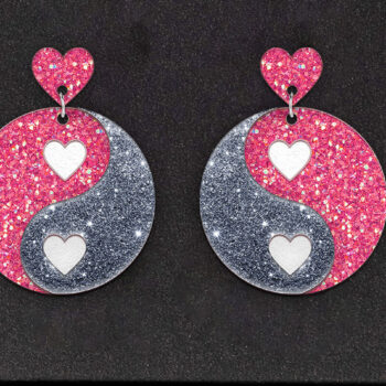 Intra απο ξύλο plywood 3mm-4mm πάχος – Κοπή με λέιζερ Αγίου Βαλεντίνου. Σκουλαρίκια καρδιά. Δίασταση  5x5 cm INTRAFABR-111435465 - Image 1