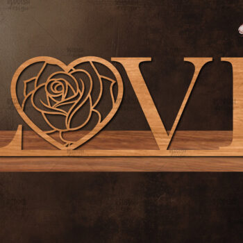 Intra απο ξύλο plywood 3mm-4mm πάχος – Βάση κοπής με λέιζερ Valentine, Valentine Δίασταση  20x20 cm INTRAFABR-114065706 - Image 1