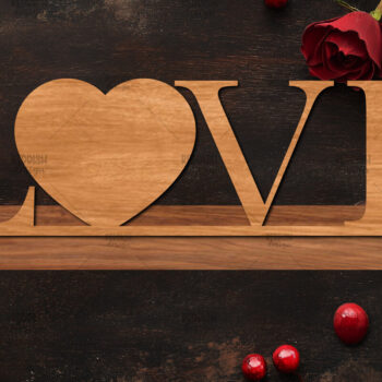Intra απο ξύλο plywood 3mm-4mm πάχος – Βάση κοπής με λέιζερ Valentine, Valentine Δίασταση  20x20 cm INTRAFABR-114065758 - Image 1