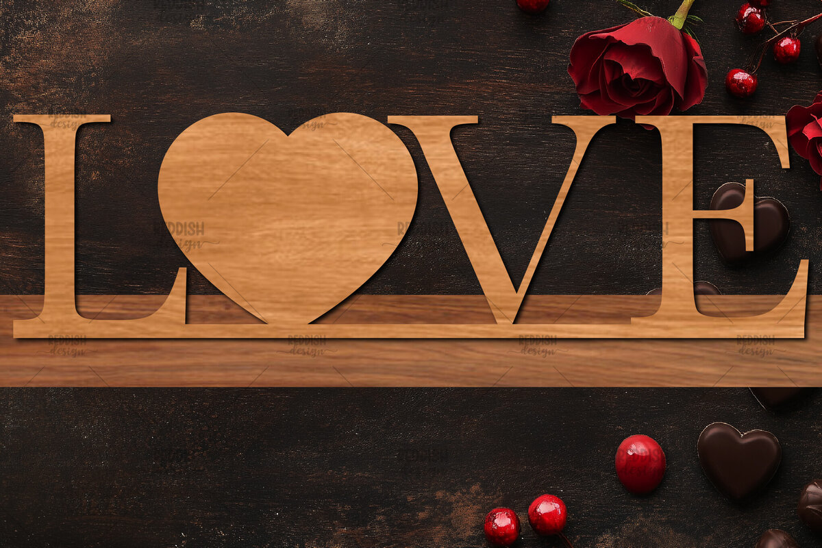 Intra απο ξύλο plywood 3mm-4mm πάχος – Βάση κοπής με λέιζερ Valentine, Valentine Δίασταση  20x20 cm INTRAFABR-114065758