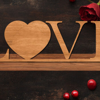 Intra απο ξύλο plywood 3mm-4mm πάχος – Βάση κοπής με λέιζερ Valentine, Valentine Δίασταση  20x20 cm INTRAFABR-114065769 - Image 1