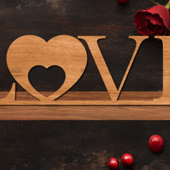 Intra απο ξύλο plywood 3mm-4mm πάχος – Βάση κοπής με λέιζερ Valentine, Valentine Δίασταση  20x20 cm INTRAFABR-114065788 - Image 1