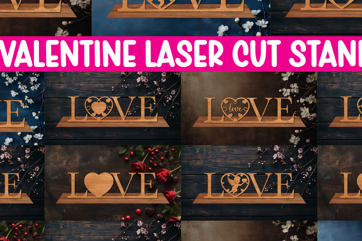 Intra απο ξύλο plywood 3mm-4mm πάχος – Βάση κοπής με λέιζερ Valentine, Valentine Δίασταση  20x20 cm INTRAFABR-114065799