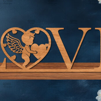 Intra απο ξύλο plywood 3mm-4mm πάχος – Βάση κοπής με λέιζερ Valentine, Valentine Δίασταση  20x20 cm INTRAFABR-114064872 - Image 1