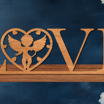 Intra απο ξύλο plywood 3mm-4mm πάχος – Βάση κοπής με λέιζερ Valentine, Valentine Δίασταση  20x20 cm INTRAFABR-114064900 - Image 1