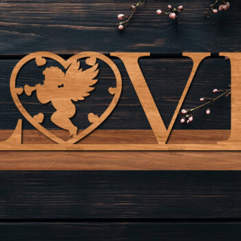 Intra απο ξύλο plywood 3mm-4mm πάχος – Βάση κοπής με λέιζερ Valentine, Valentine Δίασταση  20x20 cm INTRAFABR-114065474 - Image 1