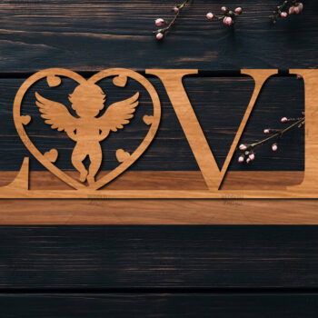 Intra απο ξύλο plywood 3mm-4mm πάχος – Βάση κοπής με λέιζερ Valentine, Valentine Δίασταση  20x20 cm INTRAFABR-114065544 - Image 1