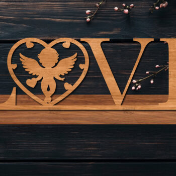 Intra απο ξύλο plywood 3mm-4mm πάχος – Βάση κοπής με λέιζερ Valentine, Valentine Δίασταση  20x20 cm INTRAFABR-114065563 - Image 1