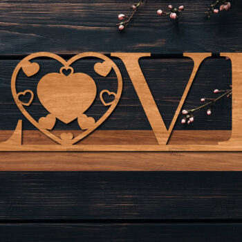 Intra απο ξύλο plywood 3mm-4mm πάχος – Βάση κοπής με λέιζερ Valentine, Valentine Δίασταση  20x20 cm INTRAFABR-114065586 - Image 1