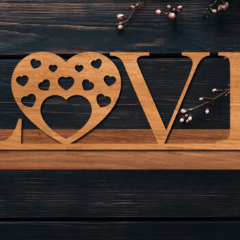 Intra απο ξύλο plywood 3mm-4mm πάχος – Βάση κοπής με λέιζερ Valentine, Valentine Δίασταση  20x20 cm INTRAFABR-114065641 - Image 1