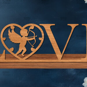 Intra απο ξύλο plywood 3mm-4mm πάχος – Βάση κοπής με λέιζερ Valentine, Valentine Δίασταση  20x20 cm INTRAFABR-114064857