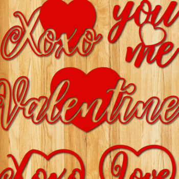 Intra απο ξύλο plywood 3mm-4mm πάχος – Πακέτο λέιζερ/χαρτιού Valentine Cut Δίασταση  20x20 cm INTRAFABR-24127993 - Image 1