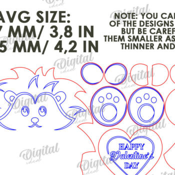 Intra απο ξύλο plywood 3mm-4mm πάχος – Valentine Lion με Καρδιά Δίασταση  20x20 cm INTRAFABR-114206098 - Image 3