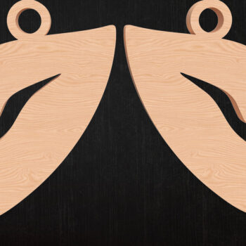 Intra απο ξύλο plywood 3mm-4mm πάχος – Σκουλαρίκια Valentine Lips Design Δίασταση  5x5 cm INTRAFABR-113201075 - Image 1