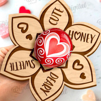 Intra απο ξύλο plywood 3mm-4mm πάχος – Πακέτο λέιζερ Valentine Lollipop Holders Δίασταση  20x20 cm INTRAFABR-111805532 - Image 3