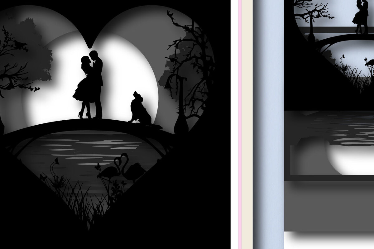 Intra απο ξύλο plywood 3mm-4mm πάχος – Κουτί σκιών για τη γέφυρα αγάπης του Αγίου Βαλεντίνου Δίασταση  20x20 cm INTRAFABR-24155135