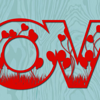 Intra απο ξύλο plywood 3mm-4mm πάχος – Valentine Love Δίασταση  20x20 cm INTRAFABR-22017837 - Image 1