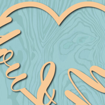 Intra απο ξύλο plywood 3mm-4mm πάχος – Αρχείο Valentine Love Laser/χάρτινο Cut Δίασταση  20x20 cm INTRAFABR-22446747 - Image 1