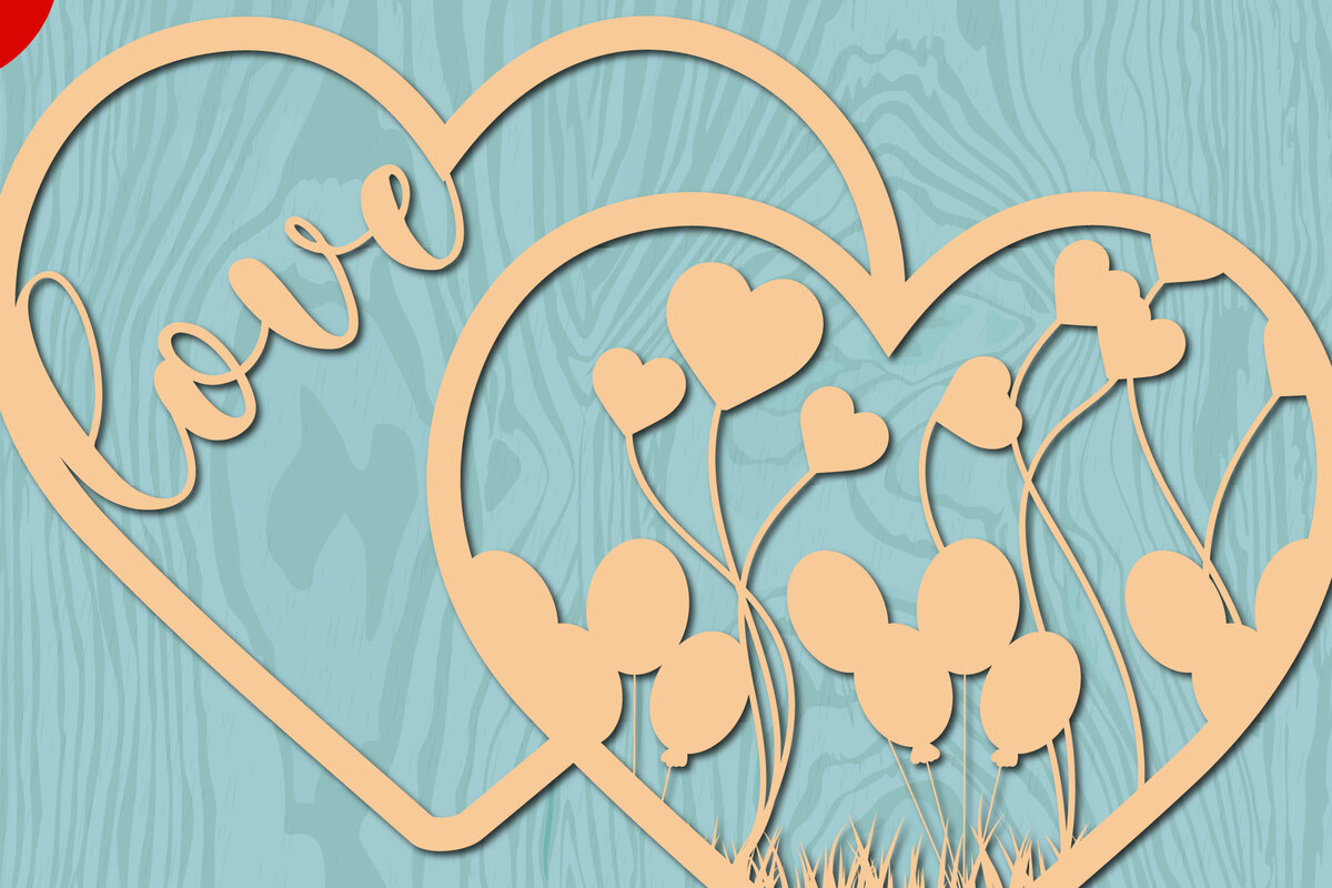 Intra απο ξύλο plywood 3mm-4mm πάχος – Αρχείο Valentine Love Laser/χάρτινο Cut Δίασταση  20x20 cm INTRAFABR-22443789