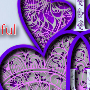 Intra απο ξύλο plywood 3mm-4mm πάχος – Valentine Love Mandala Δίασταση  20x20 cm INTRAFABR-24033475 - Image 2