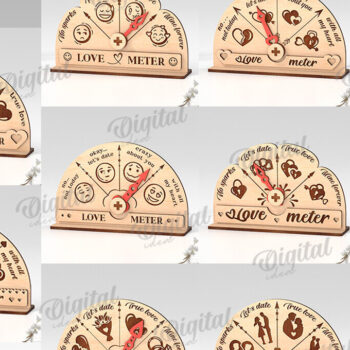 Intra απο ξύλο plywood 3mm-4mm πάχος – Πακέτο κοπής με λέιζερ Valentine Love Meters Δίασταση  20x20 cm INTRAFABR-113332155 - Image 2