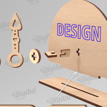 Intra απο ξύλο plywood 3mm-4mm πάχος – Πακέτο κοπής με λέιζερ Valentine Love Meters Δίασταση  20x20 cm INTRAFABR-113332155 - Image 4