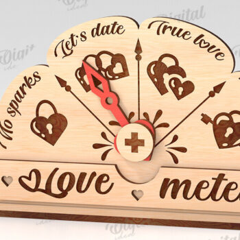 Intra απο ξύλο plywood 3mm-4mm πάχος – Πακέτο κοπής με λέιζερ Valentine Love Meters Δίασταση  20x20 cm INTRAFABR-113332155 - Image 5