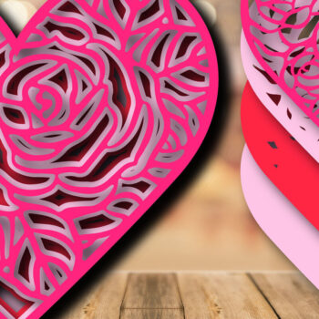 Intra απο ξύλο plywood 3mm-4mm πάχος – Valentine Love Multilayer Δίασταση  20x20 cm INTRAFABR-24155064 - Image 1