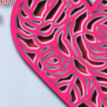 Intra απο ξύλο plywood 3mm-4mm πάχος – Valentine Love Multilayer Δίασταση  20x20 cm INTRAFABR-24155064 - Image 2