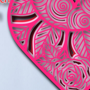 Intra απο ξύλο plywood 3mm-4mm πάχος – Valentine Love Multilayer Δίασταση  20x20 cm INTRAFABR-24155070 - Image 2