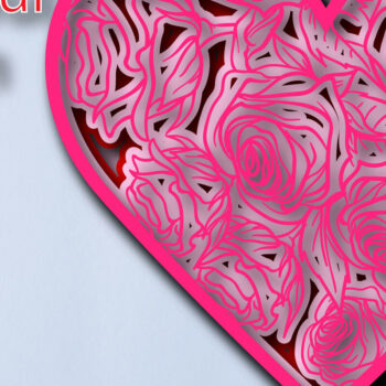 Intra απο ξύλο plywood 3mm-4mm πάχος – Valentine Love Multilayer Δίασταση  20x20 cm INTRAFABR-24155108 - Image 2