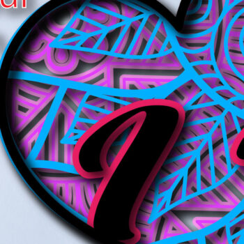 Intra απο ξύλο plywood 3mm-4mm πάχος – Valentine Love Multilayer Shadow Box Δίασταση  20x20 cm INTRAFABR-24059928 - Image 2