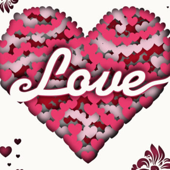 Intra απο ξύλο plywood 3mm-4mm πάχος – Valentine Love Shadow Box Multilayer Δίασταση  20x20 cm INTRAFABR-24059901 - Image 1