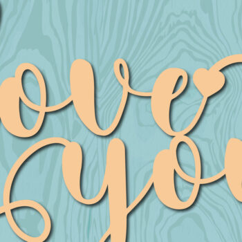 Intra απο ξύλο plywood 3mm-4mm πάχος – Valentine Love You Laser/Paper Cut Δίασταση  20x20 cm INTRAFABR-22444813 - Image 1