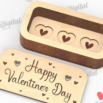 Intra απο ξύλο plywood 3mm-4mm πάχος – Πακέτο Valentine Mini Chocolate Box Δίασταση  20x20 cm INTRAFABR-112022813 - Image 1