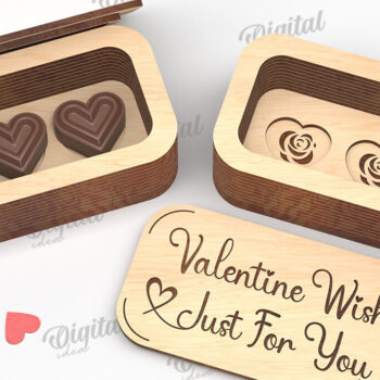 Intra απο ξύλο plywood 3mm-4mm πάχος – Πακέτο Valentine Mini Chocolate Box Δίασταση  20x20 cm INTRAFABR-112022813 - Image 8