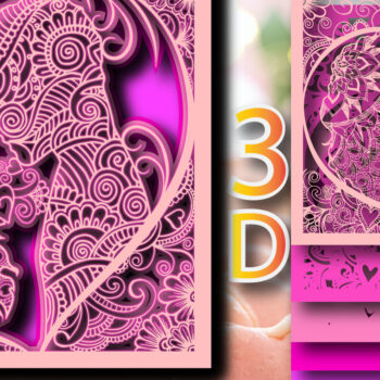 Intra απο ξύλο plywood 3mm-4mm πάχος – Πολυστρωματικό 3D Shadow Box Valentine Δίασταση  20x20 cm INTRAFABR-23815082 - Image 1